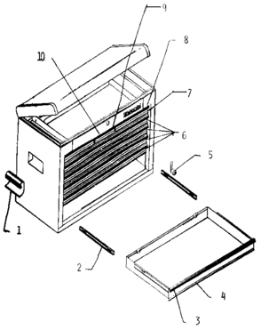 Unit Parts Diagram and Parts List for 70665755  Craftsman Tool Stand & Cart