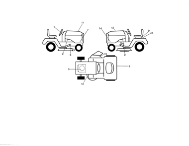 Decals Diagram and Parts List for 917203811  Craftsman Lawn Tractor