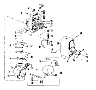 Pump Assembly Diagram and Parts List for 656796131  Craftsman Trimmer