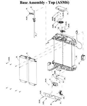 Base Asy Top Diagram and Parts List for 183217540  Craftsman Planer Jointer