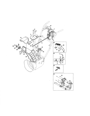 Chute & Control Diagram and Parts List for 247888740  Craftsman Snow Blower