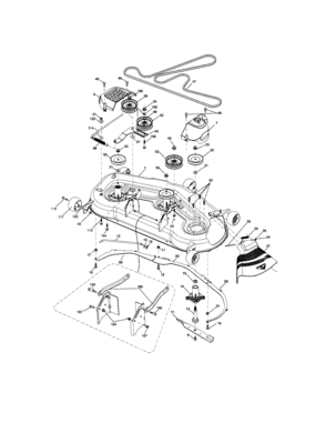 Mower Deck Diagram and Parts List for 917276862  Craftsman Lawn Tractor