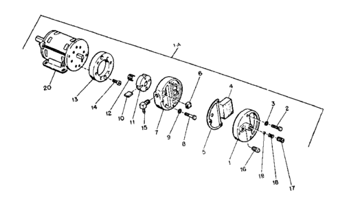 Motor Package Assembly Diagram and Parts List for A50  Craftsman Heater