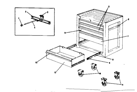 Part Location Diagram of A-2634 Craftsman Slide w/spring clips