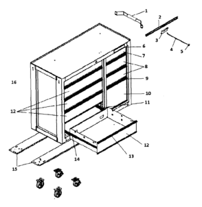 Part Location Diagram of 15606A4-DB5 Craftsman Channell