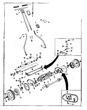 Replacement Parts Diagram and Parts List for 53681294  Craftsman Lawn Mower