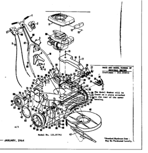 Make And Model Number Of Original Engine Diagram and Parts List for 13197761  Craftsman Lawn Mower