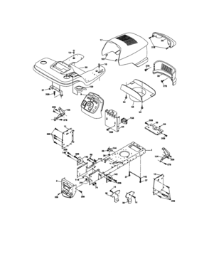 Chassis And Enclosures Diagram and Parts List for 917274630  Craftsman Lawn Tractor