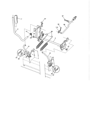 Lift Assembly Diagram and Parts List for 917986451  Craftsman Lawn Tractor