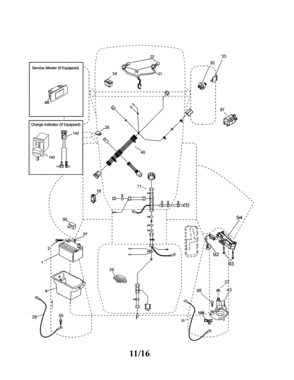 Electrical Diagram and Parts List for 917990380  Craftsman Lawn Tractor