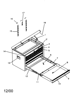 Part Location Diagram of A15377A1-EG Craftsman Drawer