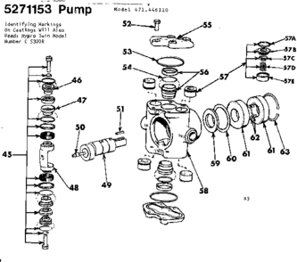 Pump Diagram and Parts List for 471446210  Craftsman Pressure Washer