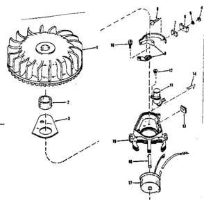 Magneto (wico Fw-2640) Diagram and Parts List for 143102161  Craftsman Engine