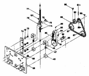Page C Diagram and Parts List for 306233810  Craftsman Planer Jointer