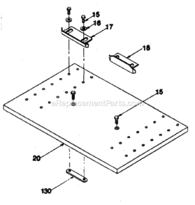 Page F Diagram and Parts List for 306233810  Craftsman Planer Jointer