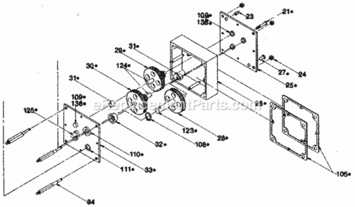 Page C Diagram and Parts List for 306233811  Craftsman Planer Jointer