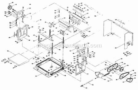 Page A Diagram and Parts List for 30623389  Craftsman Planer Jointer