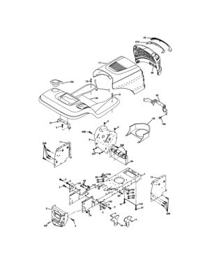 Chassis And Enclosures Diagram and Parts List for 917272067  Craftsman Lawn Tractor