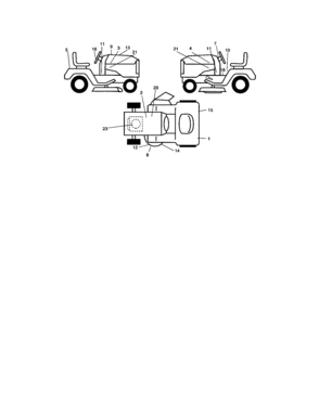 Decals Diagram and Parts List for 917275700  Craftsman Lawn Tractor