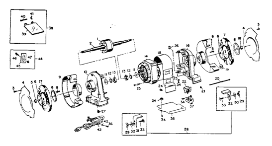 Unit Parts Diagram and Parts List for 39719401  Craftsman Grinder
