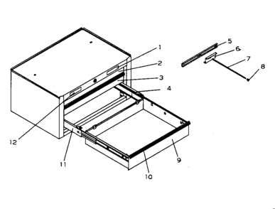 Tool Chest Diagram and Parts List for 706593921  Craftsman Tool Stand & Cart