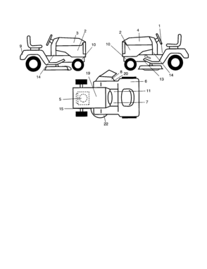 Decals Diagram and Parts List for 917277220  Craftsman Lawn Tractor