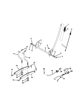 Lift Assembly Diagram and Parts List for 917270681  Craftsman Lawn Tractor