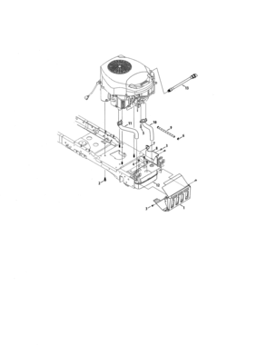 Engine/shield/muffler Diagram and Parts List for 247204420  Craftsman Lawn Tractor