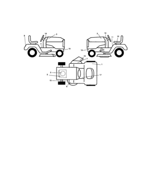 Decals Diagram and Parts List for 917277252  Craftsman Lawn Tractor