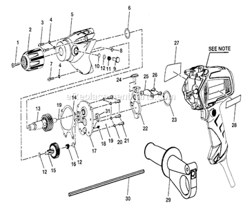 Part Location Diagram of 6613402 Ryobi Screw