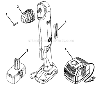 Drill Diagram and Parts List for 315101531  Craftsman Cordless Drill