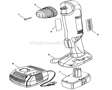 Drill Diagram and Parts List for 315101540  Craftsman Cordless Drill