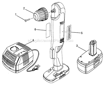 Drill Diagram and Parts List for 315101541  Craftsman Cordless Drill