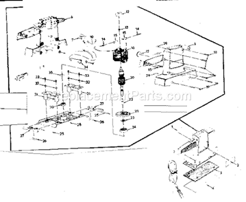 Section "A" Diagram and Parts List for 31510620  Craftsman Sander Polisher
