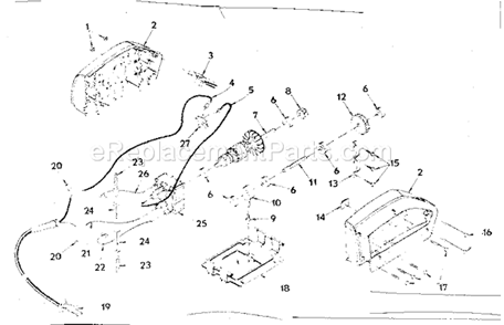 Housing Assembly Diagram and Parts List for 31510660  Craftsman Sander Polisher