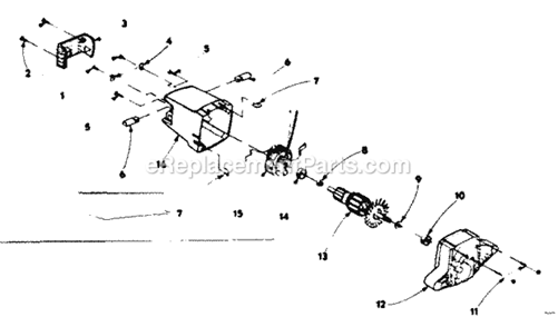 Gear Assembly Diagram and Parts List for 315109230  Craftsman Circular Saw