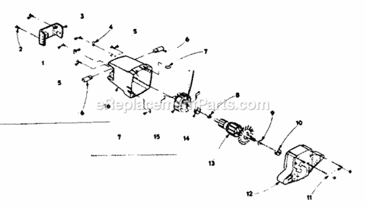 Gear Assembly Diagram and Parts List for 315109240  Craftsman Circular Saw