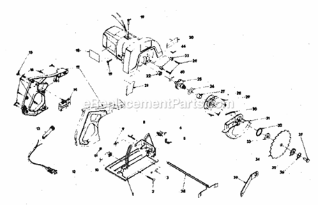 Page B Diagram and Parts List for 31510940  Craftsman Circular Saw