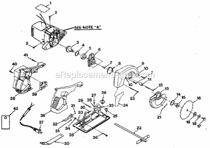 Page B Diagram and Parts List for 315109550  Craftsman Circular Saw