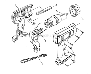 Replacement Parts Diagram and Parts List for 315110790  Craftsman Cordless Drill