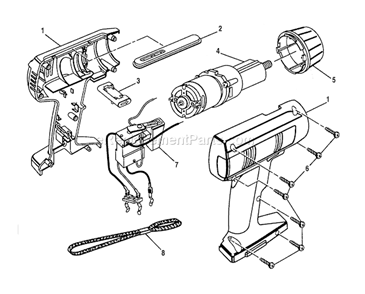 Page B Diagram and Parts List for 315111920  Craftsman Cordless Drill