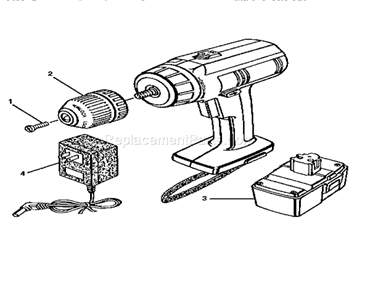 Page A Diagram and Parts List for 315111970  Craftsman Cordless Drill