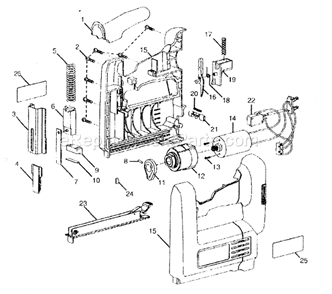 Page B Diagram and Parts List for 315114010  Craftsman Nailer