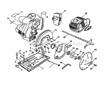 Part Location Diagram of 11045 Craftsman 18-Volt Power Pack