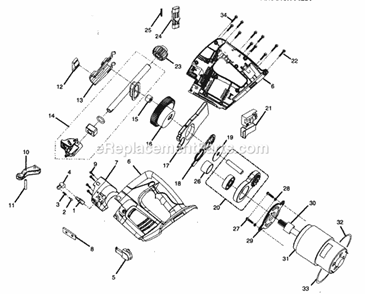 Housing Assy Diagram and Parts List for 315114281  Craftsman Table Saw