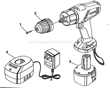 Drill Diagram and Parts List for 315114510  Craftsman Cordless Drill