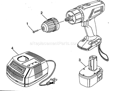 Drill Diagram and Parts List for 315114530  Craftsman Cordless Drill