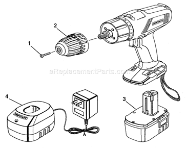 Drill Diagram and Parts List for 315114630  Craftsman Cordless Drill