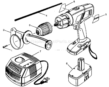 Drill Diagram and Parts List for 315114840  Craftsman Hammer Drill