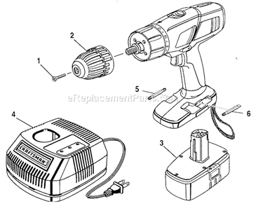 Drill Diagram and Parts List for 315114850  Craftsman Cordless Drill